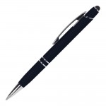 Ручка шариковая "Comet", алюминий, черный, soft-touch, хром, стилус (Portobello)