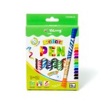 Фломастеры 20 цветов, "Color Pen", двухсторонние, смываемые (Yalong)