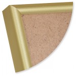 Фоторамка А4, алюминиевая рама 9мм, пластик,золото (Нельсон)