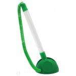 Ручка шариковая на подставке, регулируемый наклон, зеленое основание, 0,5мм, синий (Workmate)