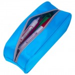 Пенал-косметичка, 1 отд., карман, на молнии, 200х80х90мм, "King size blue", голубой (Brauberg)