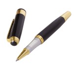 Ручка шариковая подарочная, металлический корпус, черный, 1,0мм, синий (Alingar)