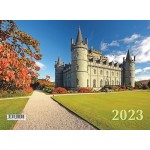 Календарь квартальный 2023г 3-х блочный на 3-х гребнях, бегунок, "Замок в Шотландии" (Офис-Лидер)