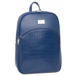 Рюкзак, натуральная кожа, 230x310x85мм, карман для телефона, сапфир (Franchesco Mariscotti)