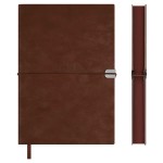 Ежедневник 2026г., 146х211мм, коричневый, 176л, кожзам, белый блок, на резинке (Escalada)