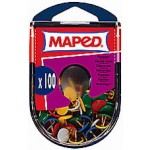 Кнопки-гвоздики 10мм, металлические, ассорти, 100шт/уп, диспенсер (Maped)