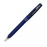 Ручка шариковая "Consul", алюминий, корпус-синий, хром, soft touch (Portobello)