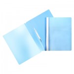 Папка-скоросшиватель А4, прозрачный верхний лист, пластик 120мкм, голубой (Workmate)