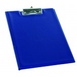 Папка-планшет А4, зажим, крышка, до 200л, внутренний карман, картон/пвх, синий (Esselte)