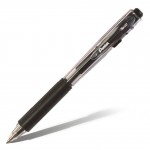 Ручка шариковая автоматическая "WoW, масляная, резиновый упор, 0,7мм, черный (Pentel)
