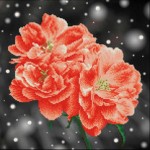 Алмазная мозаика "Абрикосовые розы" 42 х 42см (Фрея)