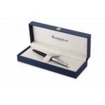 Ручка шариковая "Hemisphere Entry Point Stainless Steel with Black Lacquer", нерж.сталь (Waterman)