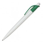Ручка шариковая "Viva", белый, зеленый клип (Burger Pen)