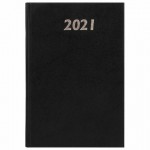 Ежедневник 2021г., 145x205мм, бумвинил, черный, 160л. (Staff)