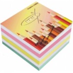 Блок бумаги для записей 90х90х45мм, цветной, непроклеенный (Kris)