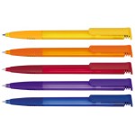 Ручка шариковая одноразовая "Super soft Сlear", прозрачный корпус, синий (Senator)