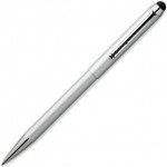 Ручка шариковая "Goldring", со штампом 33х8мм, 3 строки, стилус, корпус-серебристый (Trodat)