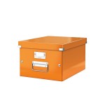 Короб для хранения документов А4 "Click&Store Wow", оранжевый глянец (Leitz)