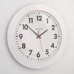 Часы настенные пластиковые "Ритм времени", круглые, d=30,5 см, белые (Тройка)
