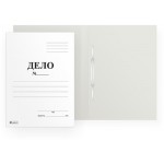 Папка-скоросшиватель A4 "Дело", мелованный картон, 400г/м2, белый, 25мм (Lamark)
