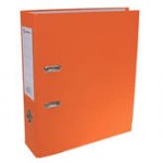 Папка-регистратор А4 80 мм, "Office Line", карман, металлический кант, оранжевый (Lamark)