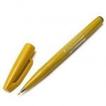 Фломастер-кисть "Brush Sign Pen", желтый (Pentel)