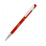 Ручка шариковая "Star", soft touch, красный, хром (Chili)