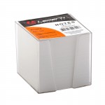 Блок бумаги для записей 90х90х90мм, белый, в прозрачном пластиковом боксе (Lamark)