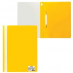Папка-скоросшиватель А4, прозрачный верхний лист, пластик 120мкм, желтый (Staff)