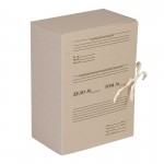 Короб архивный 150х240х330мм, клапан, завязки, картон, бурый (OfficeSpace)