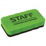 Стиратель магнитный для маркерных досок, 10,7х5,7см, зеленый (Staff)