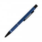 Ручка шариковая "Etna", алюминий, корпус-синий матовый, темный хром (Portobello)