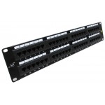 CKC ExaLan+ коммутационная патч-панель 19" 2U 48xRJ45, кат.5е, IDC 110, цв.черный (Распродажа)