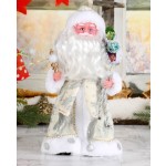Игрушка "Дед Мороз В белой шубке с подарками", h=30 см, двигается с подсветкой (Зимнее волшебство)