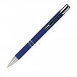 Ручка шариковая "Alpha", алюминий, корпус-синий, хром, soft touch (Portobello)