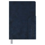 Ежедневник 2026г., 146х211мм, синий, 176л, кожзам, кремовый блок, закругленные углы (Escalada)