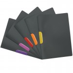 Папка с клипом А4, "Duraswing Color", черный пластик, от 1 до 30 листов, клип ассорти (Durable)