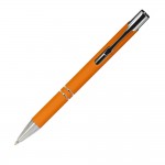 Ручка шариковая "Alpha", алюминий, корпус-оранжевый, хром, soft touch (Portobello)