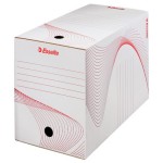 Короб архивный 200х345х245мм "Boxy Standard", гофрокартон, двойные стенки, белый (Esselte)