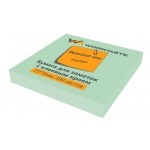 Бумага для заметок с клейким краем 76х 76мм, 100л/шт, зеленый (Workmate)