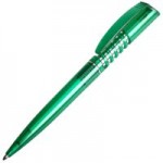 Ручка шариковая "Ice Spring", прозрачный корпус, зеленый