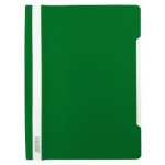 Папка-скоросшиватель А4, прозрачный верхний лист, пластик 140/180мкм, зеленый, "Люкс" (Бюрократ)
