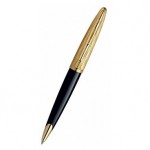 Ручка шариковая "Carene Essential Black GT", корпус-латунь, лак, позолота 23К (Waterman)