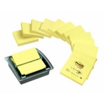 Диспенсер для клейких блоков "Millenium"+Блок бумаги 76х76мм, 100л/шт, "Z-note", желтый (Post-it)