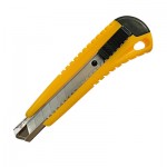 Нож канцелярский 18мм, металлические напрявляющие, пластиковый корпус, желтый (Dolce Costo)