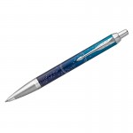 Ручка шариковая "IM Special Edition Edition Submerge", корпус-сталь, лак, сине-голубой (Parker)