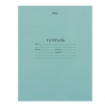 Тетрадь А5, 12л, косая линия, скоба, поля, офсет, зеленый (Hatber)