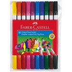 Фломастеры 10 цветов, двусторонние, смываемые (Faber-Castell)