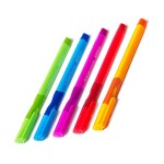 Ручка шариковая, цветной корпус, резиновый упор, для левшей, 0,7мм, синий (Alingar)
