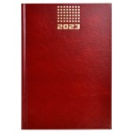 Ежедневник 2023г., 146х211мм, бордовый, 160л, бумвинил, белый блок (Феникс+)